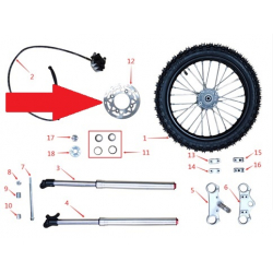 Front Brake Disc - 1200w & 2000w Electric Dirt Bike