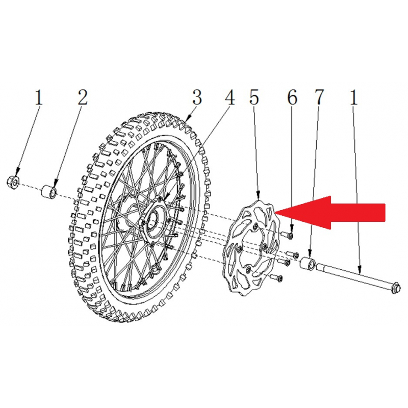 Front Brake Disc - RFN 125cc / 140cc Thunder Dirt Bike