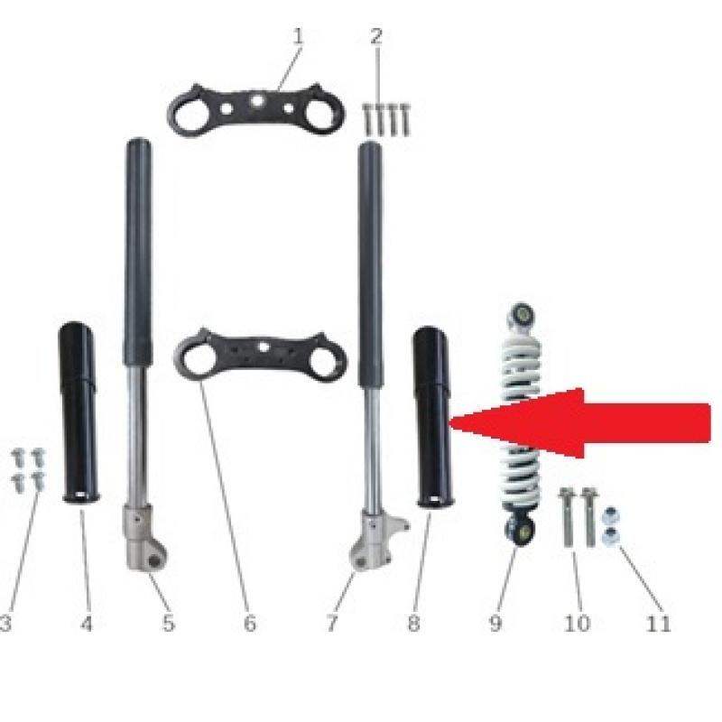 Front Fork Cover (Left)- Storm 800w Dirt Bike