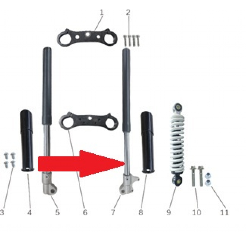 Front Fork (Left)- Storm 800w Dirt Bike