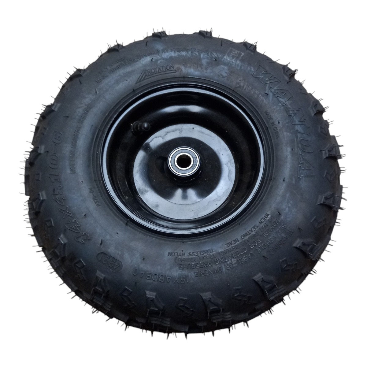 Front Left Wheel & Tyre (14 x 4.10 - 6) - Mud Monster