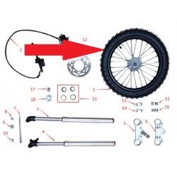 Front Tyre 12 x 4 - 1200w Electric Dirt Bike