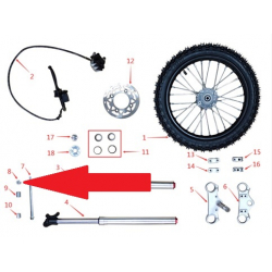 front wheel axle fixing nut  - 1200w & 2000w Electric Dirt Bike