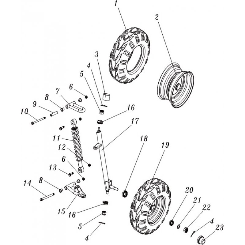 hammerhead mudhead buggy front wheel rim & tyre r