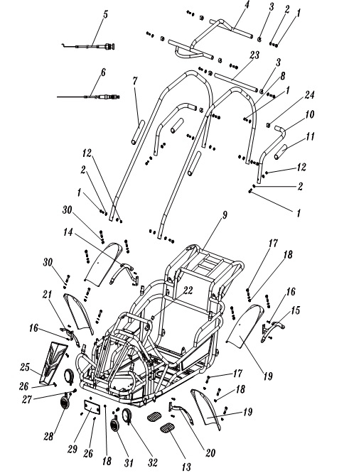 Mudhead Rear Cross Bar (No 23)