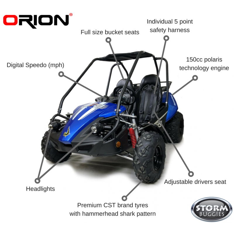 Hammerhead GTS150 Off Road Buggy - Black & Blue - Features