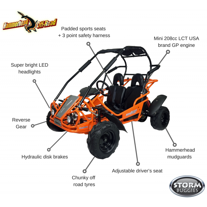 Orange Hammerhead Mudhead 208R Off Road Buggy - Features