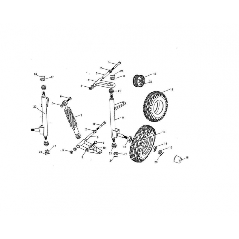 Hammerhead Torpedo Buggy Front Strut & Spindle Support Right