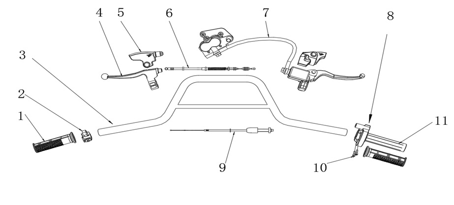 Handlebar Assembly - RFN Thunder Pro 110cc