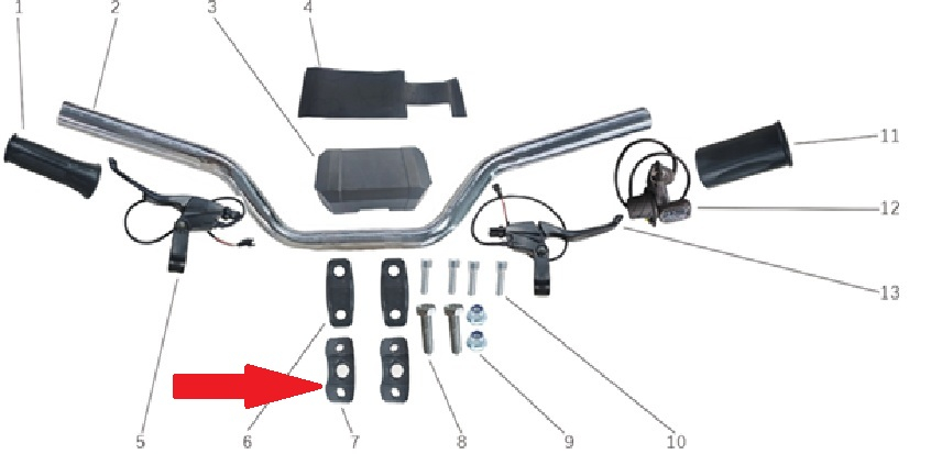 Handlebar Clamp (Lower)- Storm 800w Dirt Bike