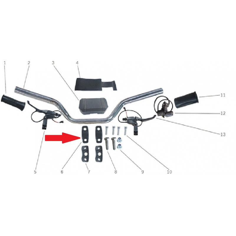 Handlebar Clamp (Upper) - Storm 800w Dirt Bike