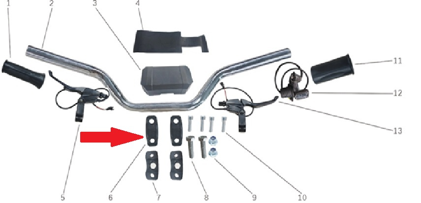 Handlebar Clamp (Upper) - Storm 800w Dirt Bike