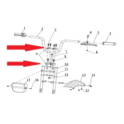 Handlebar Clamp (Upper & Lower) - 250w Monkey Bike