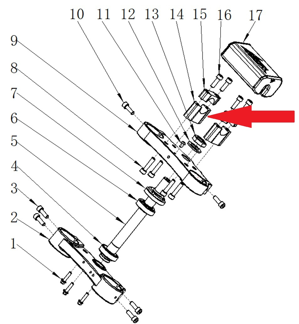 Handlebar riser bottom - RFN 125cc / 140cc Thunder Dirt Bike