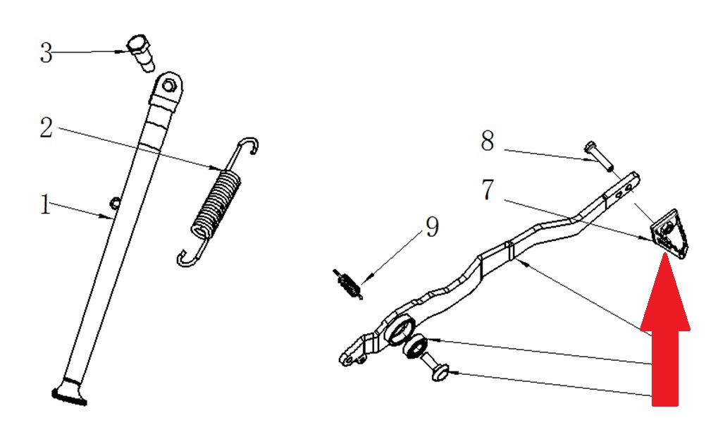 Foot Brake Lever Tip - RFN 125cc / 140cc Thunder Dirt Bike