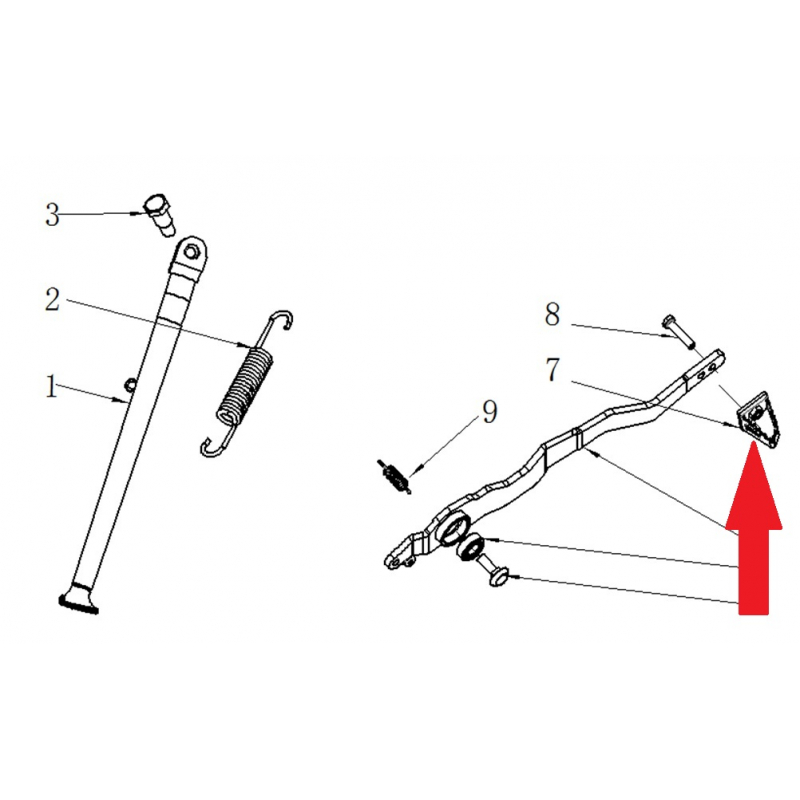 Foot Brake Lever Tip - RFN 125cc / 140cc Thunder Dirt Bike