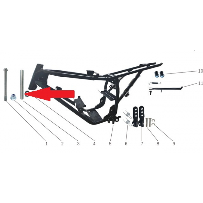 Headpipe Inner Spacer (10.5 x 15 x 129mm) - Storm 800w Dirt Bike