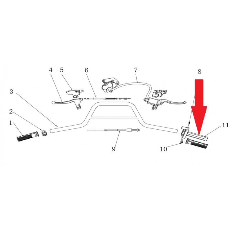Inner Core Of Throttle - - RFN Thunder Pro 110cc Dirt Bike