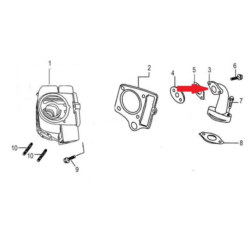 Intake Pipe - RFN 140cc Dirt Bike