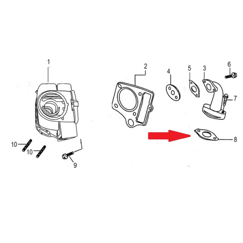 Intake Pipe Gasket - RFN 140cc Dirt Bike