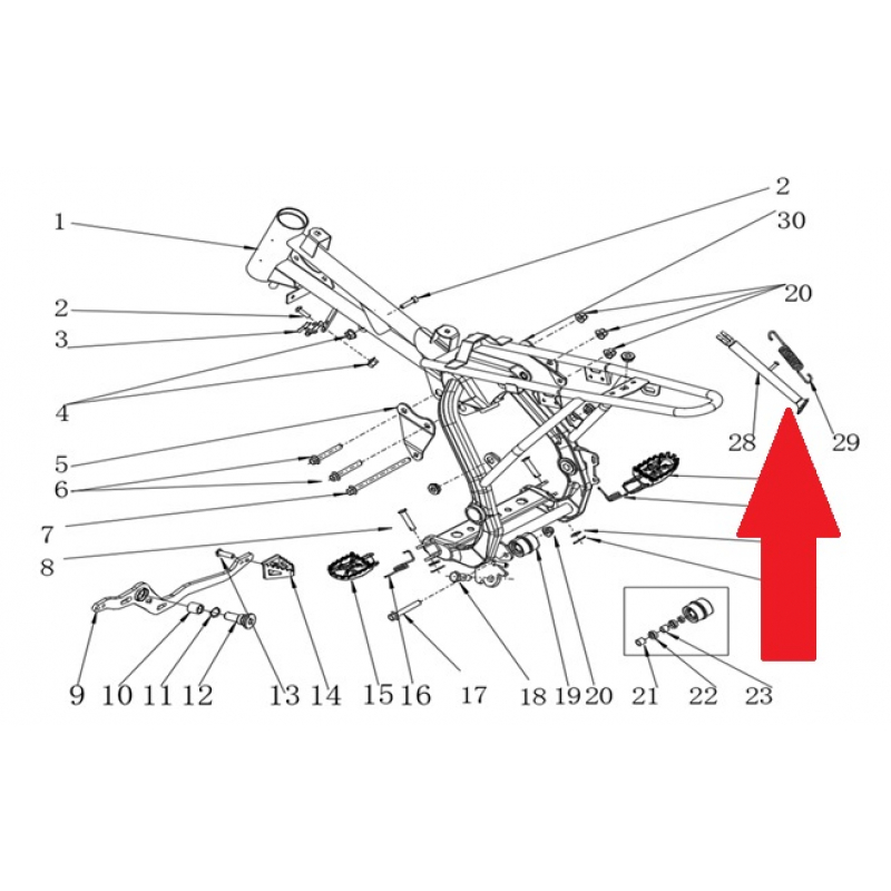 Kick Stand - RFN Thunder Pro 110cc Dirt Bike