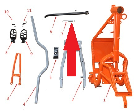 Side Stand Spring - 1200w & 2000w Electric Dirt Bike