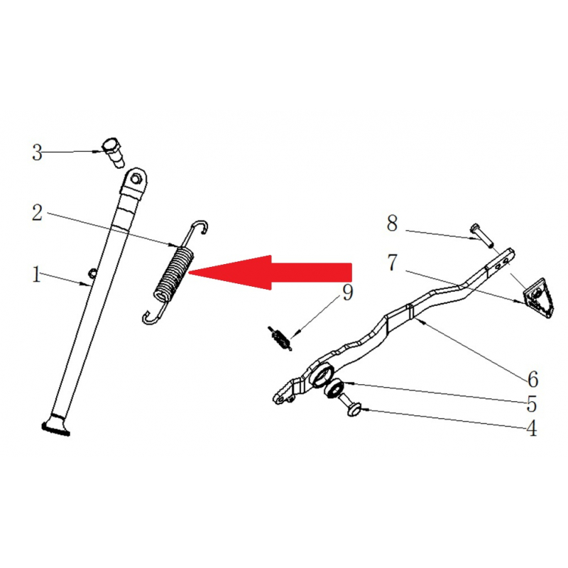 Kick stand Spring - RFN 125cc / 140cc Thunder Dirt Bike