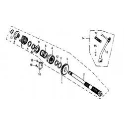Starting Shaft Assembly - RFZ 125cc Jaguar