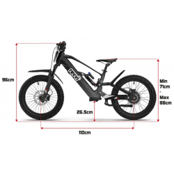 Kids 1000w 48v Electric Balance Bike - Revvi 20" Plus - Black