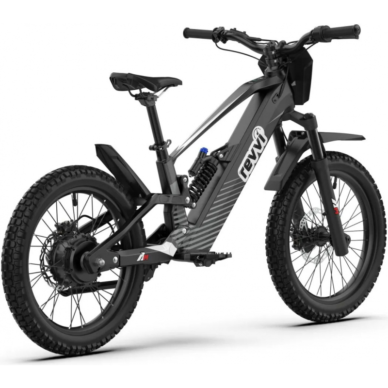 Kids 1000w 48v Electric Bike - Revvi 20" Plus - Black