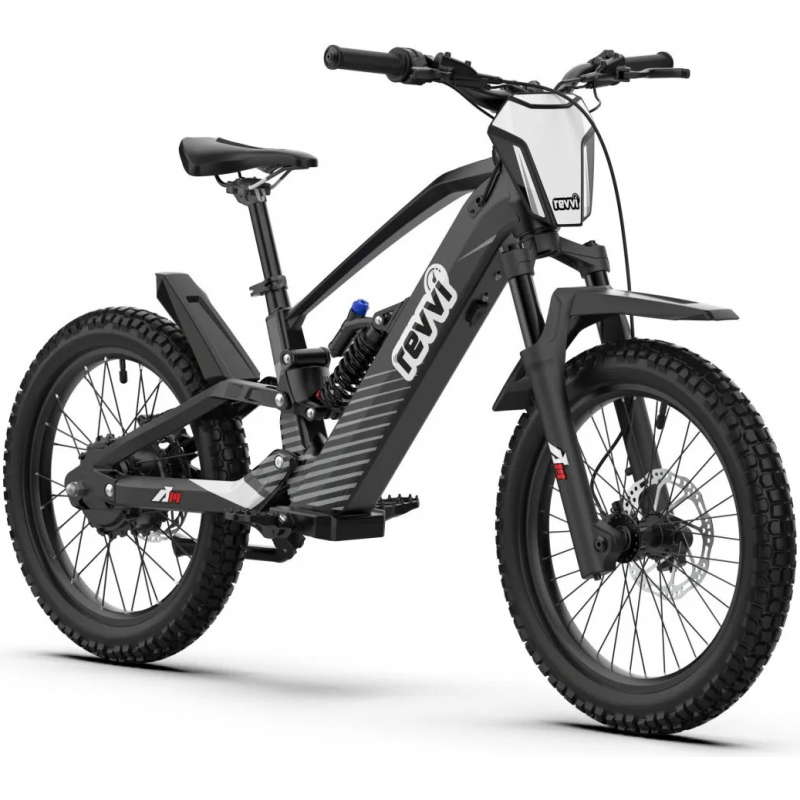 Kids 1000w 48v Electric Bike - Revvi 20" Plus - Black
