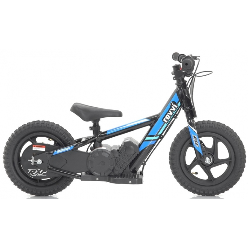Kids 100w Electric Balance Bike - Revvi Twelve - Blue