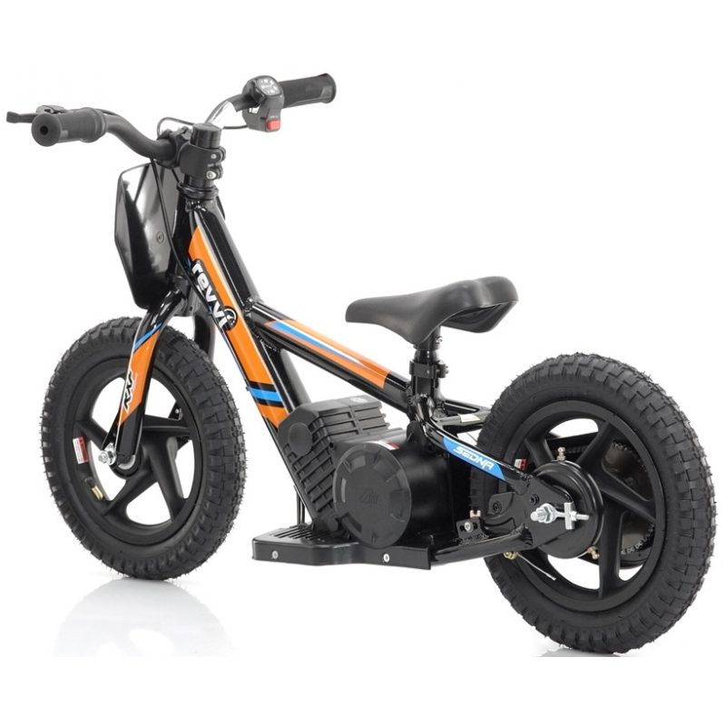 Kids 100w Electric Balance Bike - Revvi Twelve - Orange