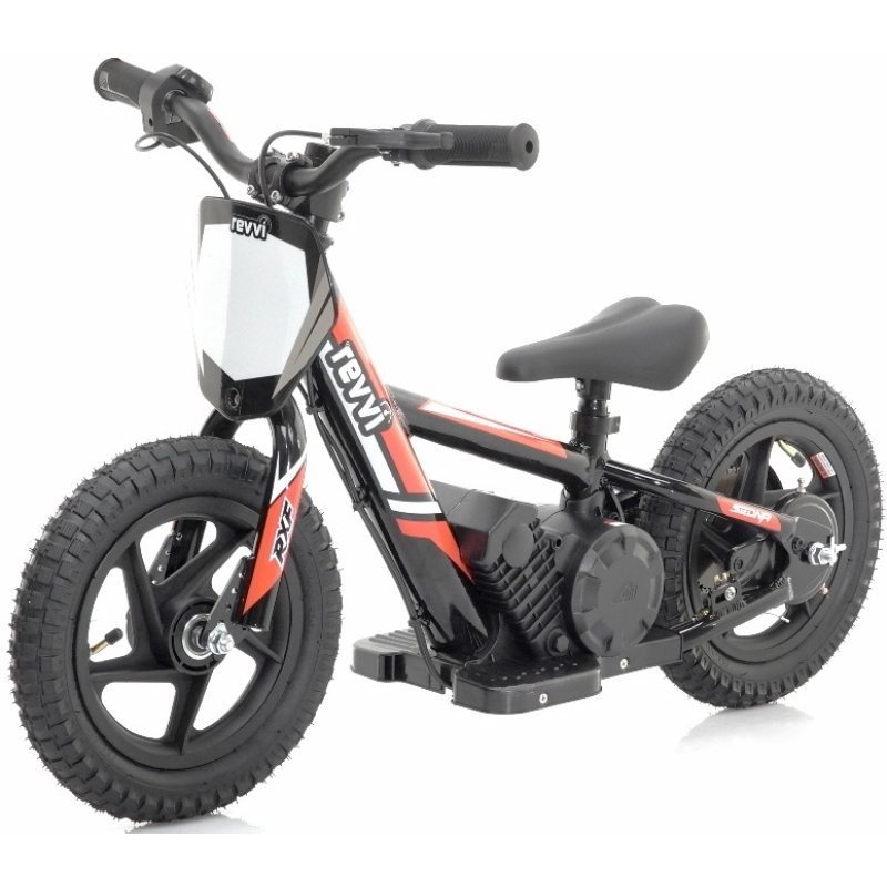 Kids 100w Electric Balance Bike - Revvi Twelve - Red