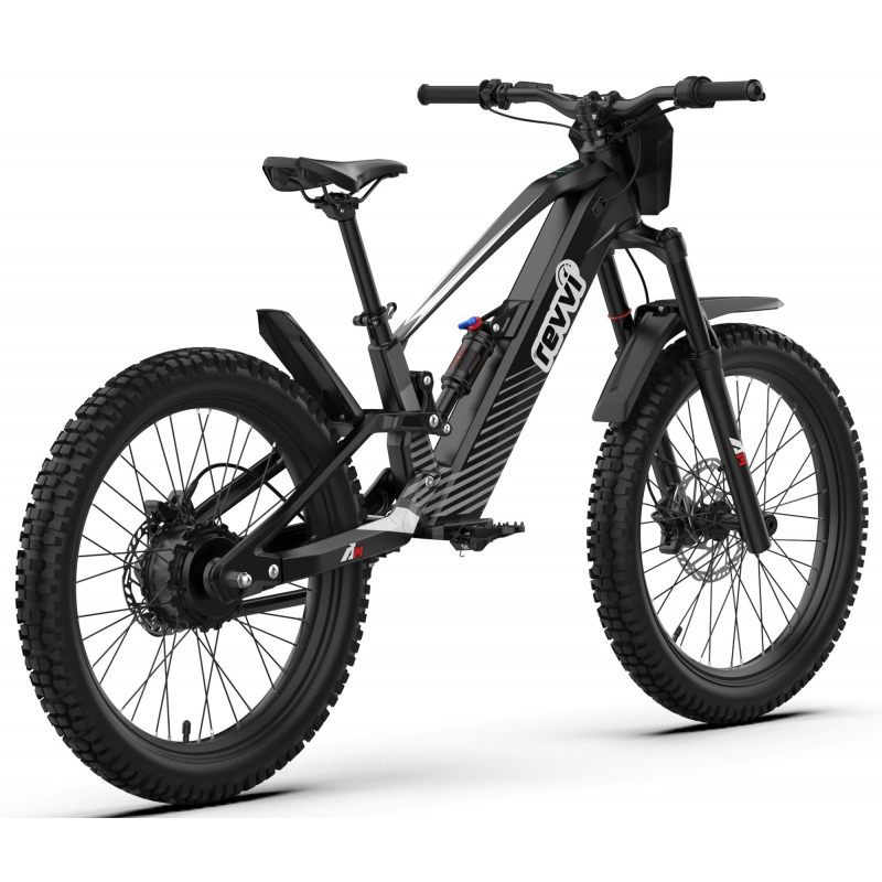 Kids 1500w 48v Electric Balance Bike - Revvi 24" - Black