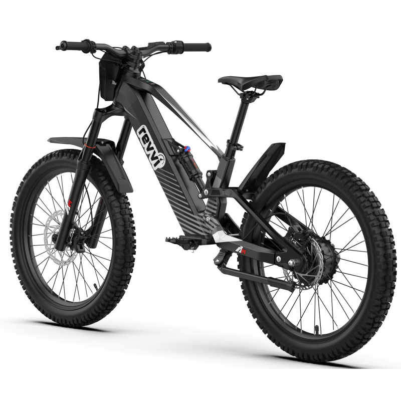 Kids 1500w 48v Electric Balance Bike - Revvi 24" - Black