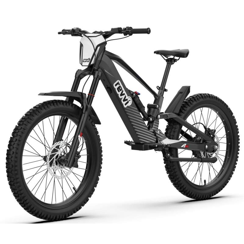 Kids 1500w 48v Electric Balance Bike - Revvi 24" - Black