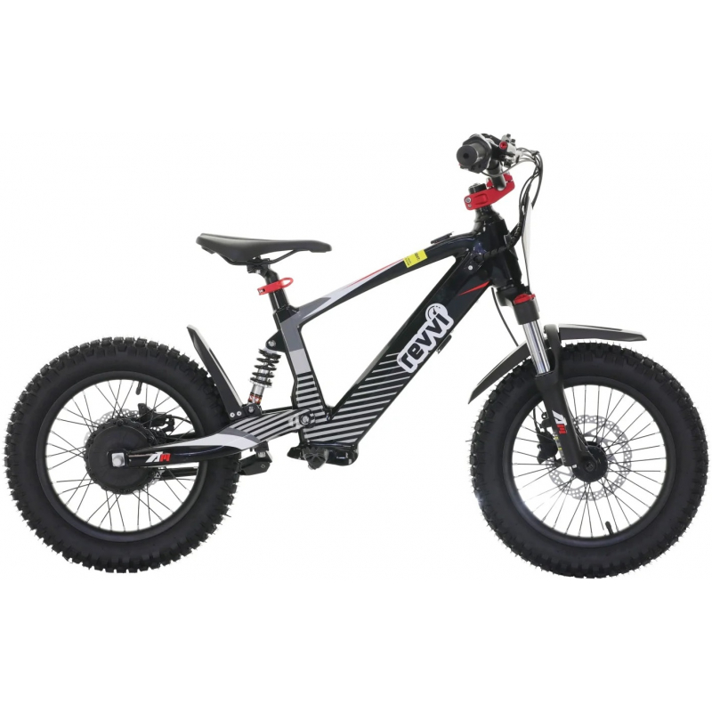 Kids 24v 600w Revvi 16" XL Electric Bike - Black