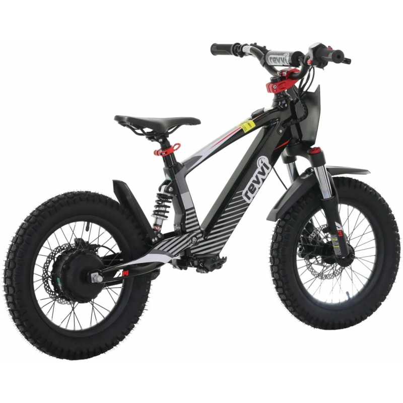 Kids 24v 600w Revvi 16" XL Electric Bike - Black