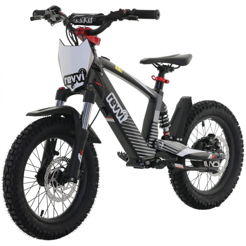 Kids 24v 600w Revvi 16" XL Electric Bike - Black