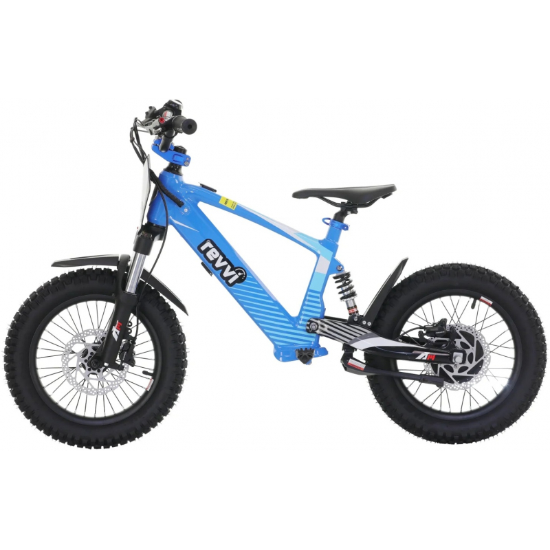 Kids 24v 600w Revvi 16" XL Electric Bike - Blue