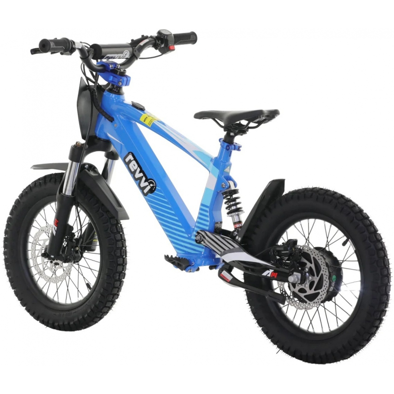 Kids 24v 600w Revvi 16" XL Electric Bike - Blue