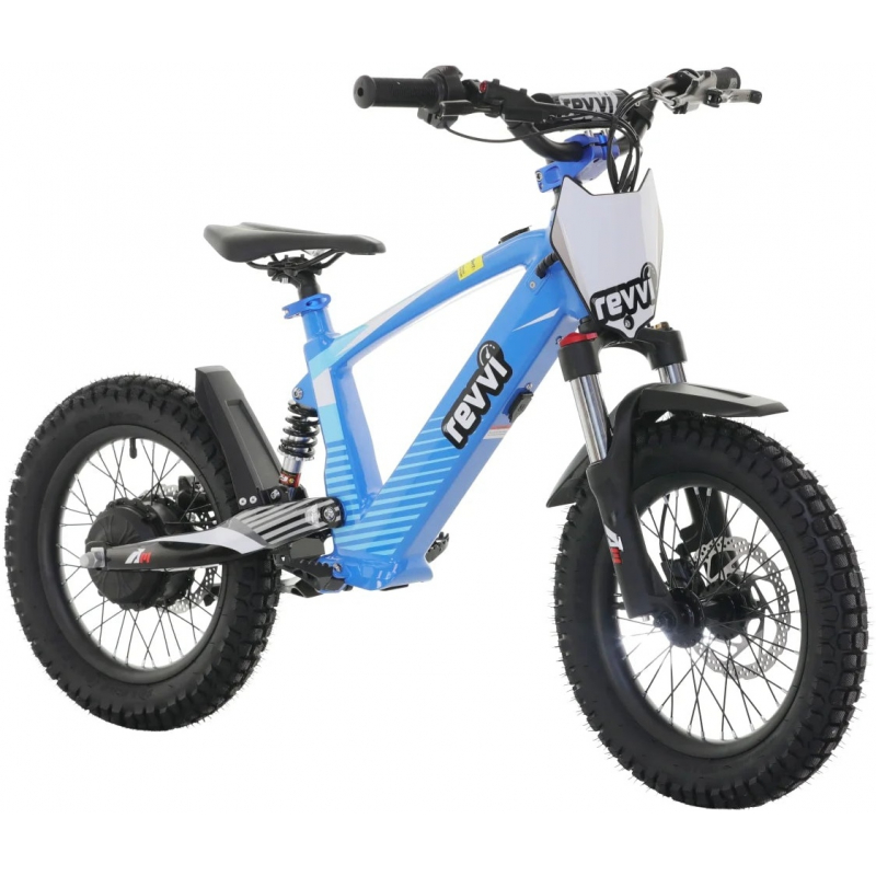 Kids 24v 600w Revvi 16" XL Electric Bike - Blue