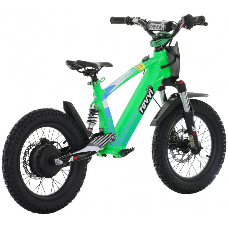 Kids 24v 600w Revvi 16" XL Electric Bike - Green
