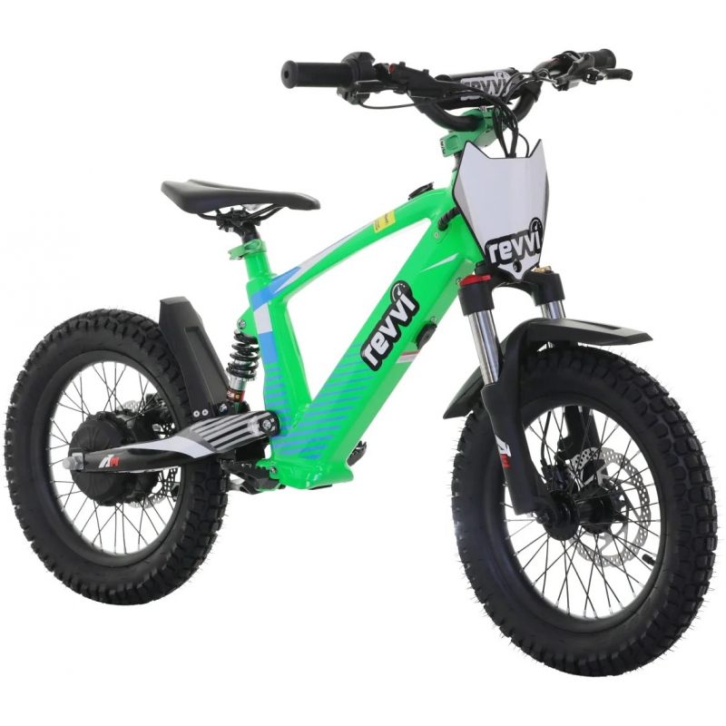Kids 24v 600w Revvi 16" XL Electric Bike - Green