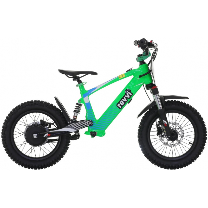 Kids 24v 600w Revvi 16" XL Electric Bike - Green