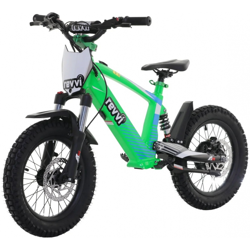 Kids 24v 600w Revvi 16" XL Electric Bike - Green
