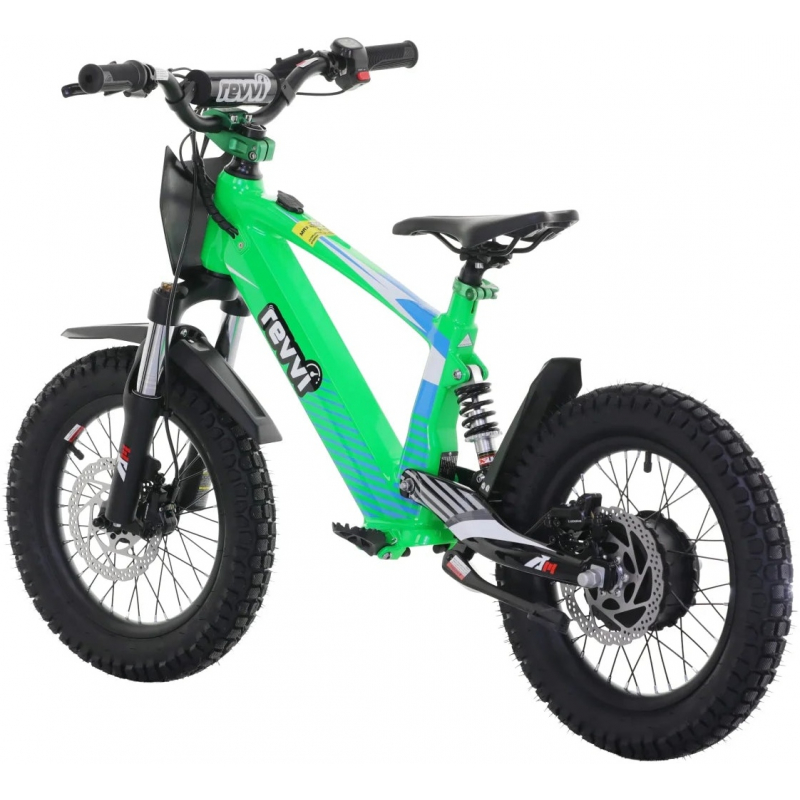 Kids 24v 600w Revvi 16" XL Electric Bike - Green