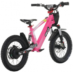 Kids 24v 600w Revvi 16" XL Electric Bike - Pink