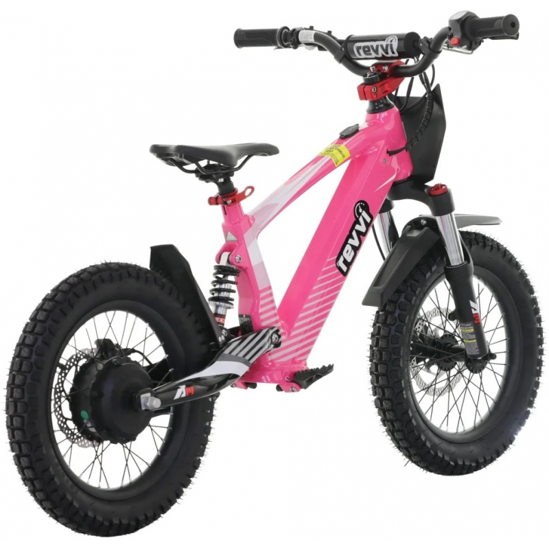 Kids 24v 600w Revvi 16" XL Electric Bike - Pink